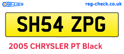 SH54ZPG are the vehicle registration plates.