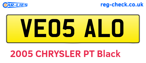 VE05ALO are the vehicle registration plates.