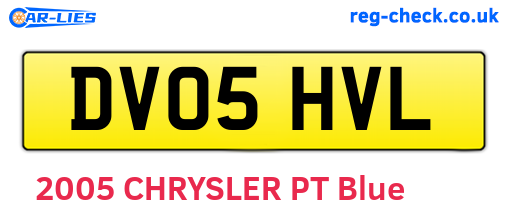 DV05HVL are the vehicle registration plates.