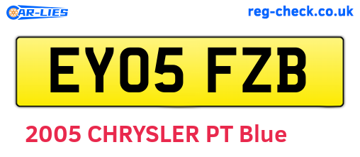 EY05FZB are the vehicle registration plates.