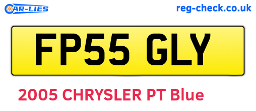 FP55GLY are the vehicle registration plates.
