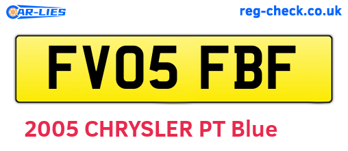 FV05FBF are the vehicle registration plates.
