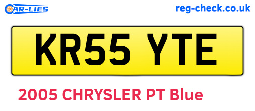 KR55YTE are the vehicle registration plates.