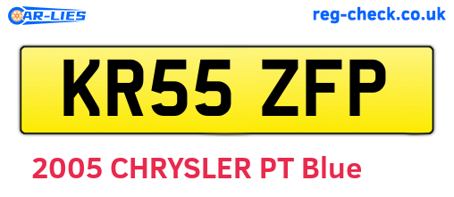 KR55ZFP are the vehicle registration plates.