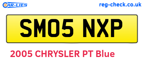 SM05NXP are the vehicle registration plates.