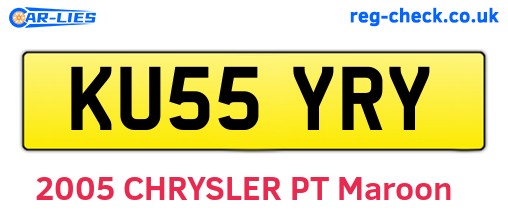 KU55YRY are the vehicle registration plates.