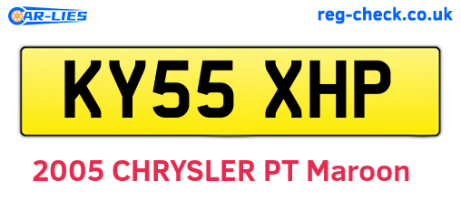 KY55XHP are the vehicle registration plates.