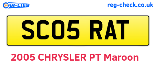 SC05RAT are the vehicle registration plates.