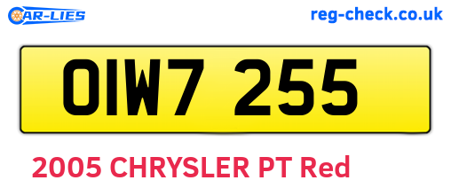OIW7255 are the vehicle registration plates.