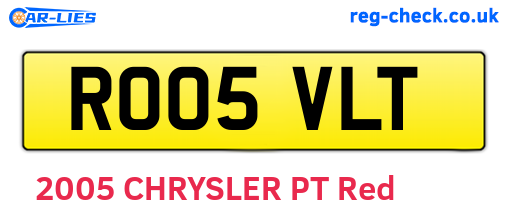 RO05VLT are the vehicle registration plates.