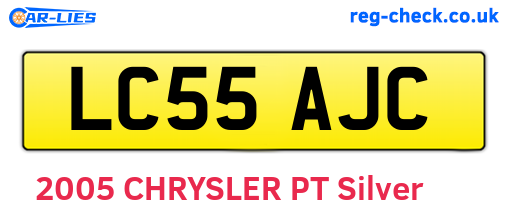 LC55AJC are the vehicle registration plates.