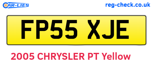 FP55XJE are the vehicle registration plates.