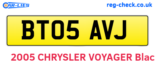 BT05AVJ are the vehicle registration plates.