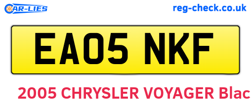 EA05NKF are the vehicle registration plates.