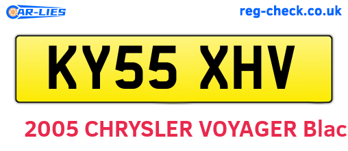 KY55XHV are the vehicle registration plates.