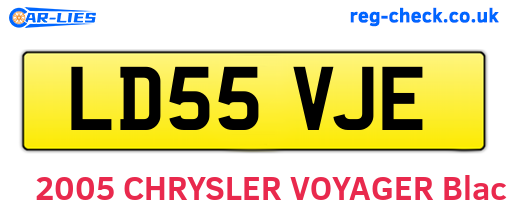 LD55VJE are the vehicle registration plates.