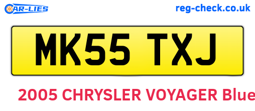 MK55TXJ are the vehicle registration plates.