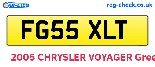 FG55XLT are the vehicle registration plates.