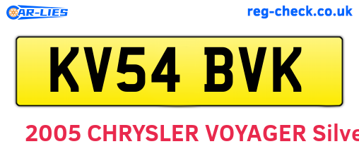 KV54BVK are the vehicle registration plates.