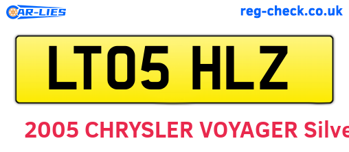 LT05HLZ are the vehicle registration plates.