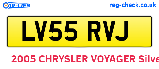 LV55RVJ are the vehicle registration plates.