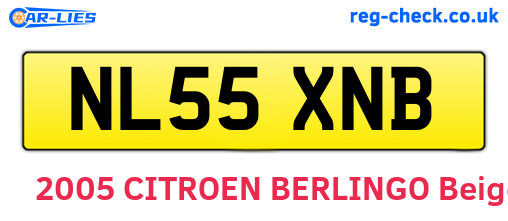 NL55XNB are the vehicle registration plates.
