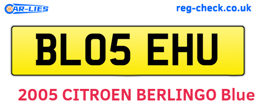 BL05EHU are the vehicle registration plates.