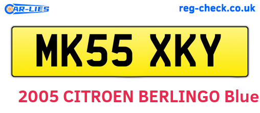 MK55XKY are the vehicle registration plates.