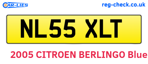 NL55XLT are the vehicle registration plates.