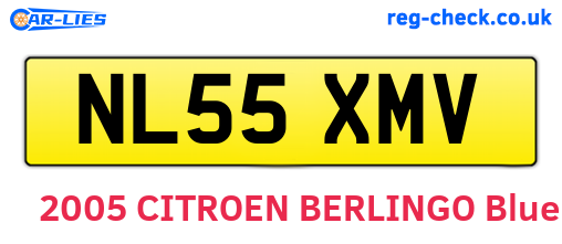 NL55XMV are the vehicle registration plates.