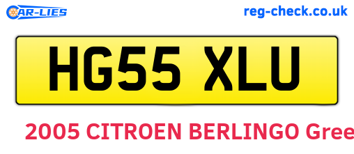 HG55XLU are the vehicle registration plates.