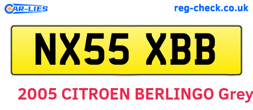 NX55XBB are the vehicle registration plates.