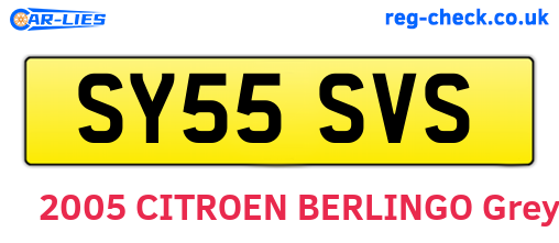 SY55SVS are the vehicle registration plates.