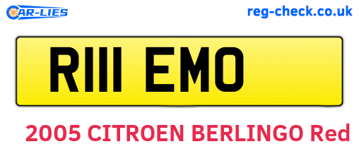 R111EMO are the vehicle registration plates.