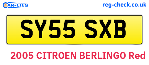SY55SXB are the vehicle registration plates.