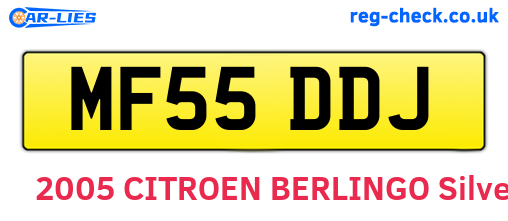 MF55DDJ are the vehicle registration plates.