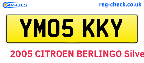 YM05KKY are the vehicle registration plates.