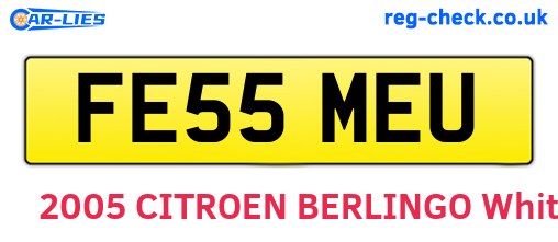 FE55MEU are the vehicle registration plates.