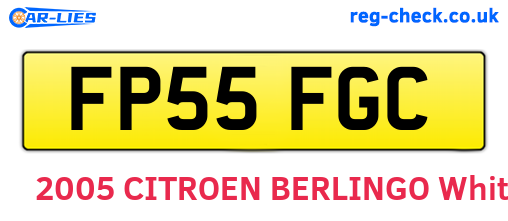 FP55FGC are the vehicle registration plates.