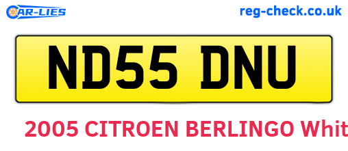 ND55DNU are the vehicle registration plates.