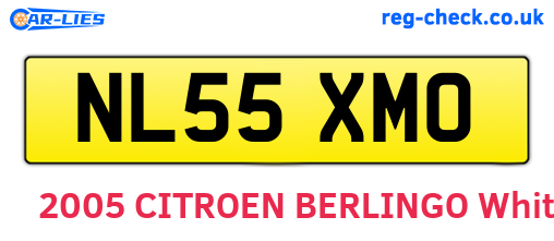 NL55XMO are the vehicle registration plates.