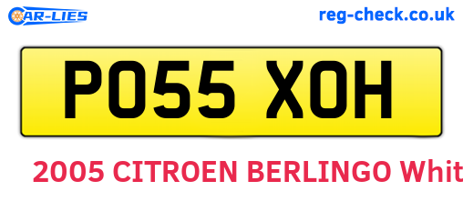 PO55XOH are the vehicle registration plates.