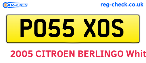 PO55XOS are the vehicle registration plates.