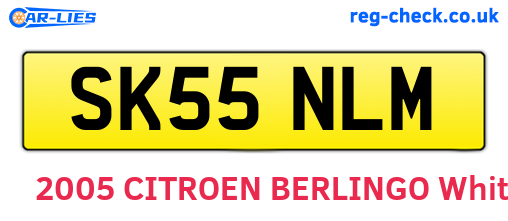 SK55NLM are the vehicle registration plates.