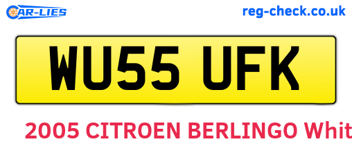 WU55UFK are the vehicle registration plates.