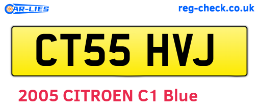 CT55HVJ are the vehicle registration plates.