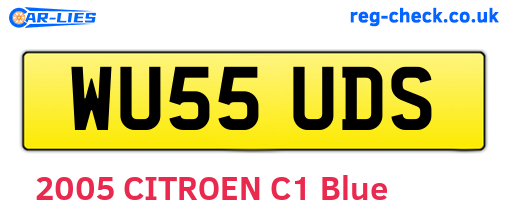 WU55UDS are the vehicle registration plates.