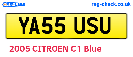 YA55USU are the vehicle registration plates.