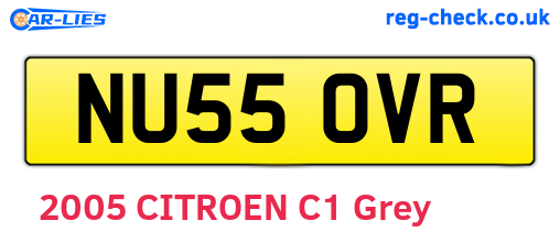 NU55OVR are the vehicle registration plates.