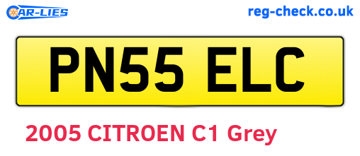 PN55ELC are the vehicle registration plates.